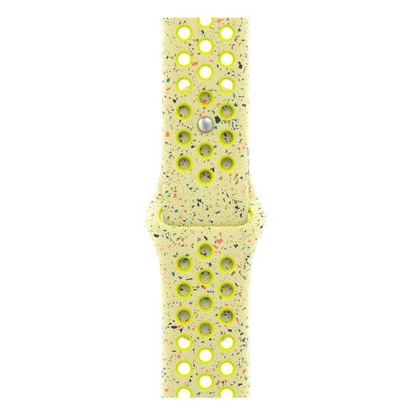 For Apple Watch 42mm / 41mm / 40mm / 38mm Coloful Silicone Watch Band(Fluorescent Yellow-Green)