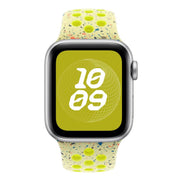 For Apple Watch 42mm / 41mm / 40mm / 38mm Coloful Silicone Watch Band(Fluorescent Yellow-Green)