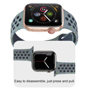 For Apple Watch 46mm / 49mm / 45mm / 44mm Coloful Silicone Watch Band(White Platinum)