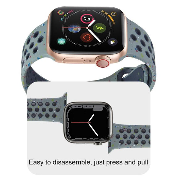 For Apple Watch 46mm / 49mm / 45mm / 44mm Coloful Silicone Watch Band(Orange Pink)