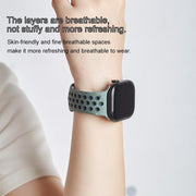For Apple Watch 46mm / 49mm / 45mm / 44mm Coloful Silicone Watch Band(Dark Blue Mango)