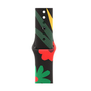 For Apple Watch 46mm / 49mm / 45mm / 44mm Sport Silicone Watch Band(Flower)