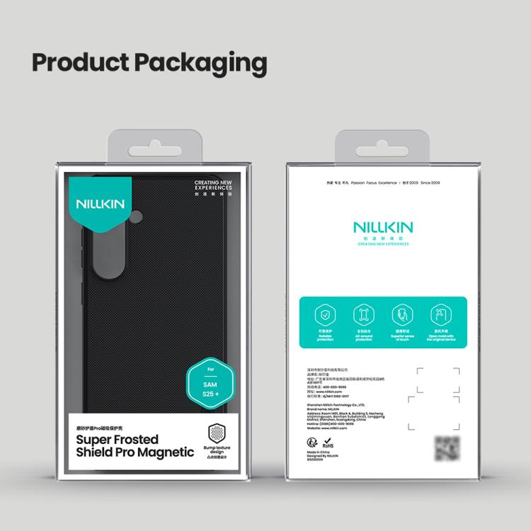 For Samsung Galaxy S25+ 5G NILLKIN Frosted Shield Pro Magnetic Phone Case(Black) - Galaxy S25+ 5G Cases by NILLKIN | Online Shopping South Africa | PMc TechLife | Buy Now Pay Later Mobicred