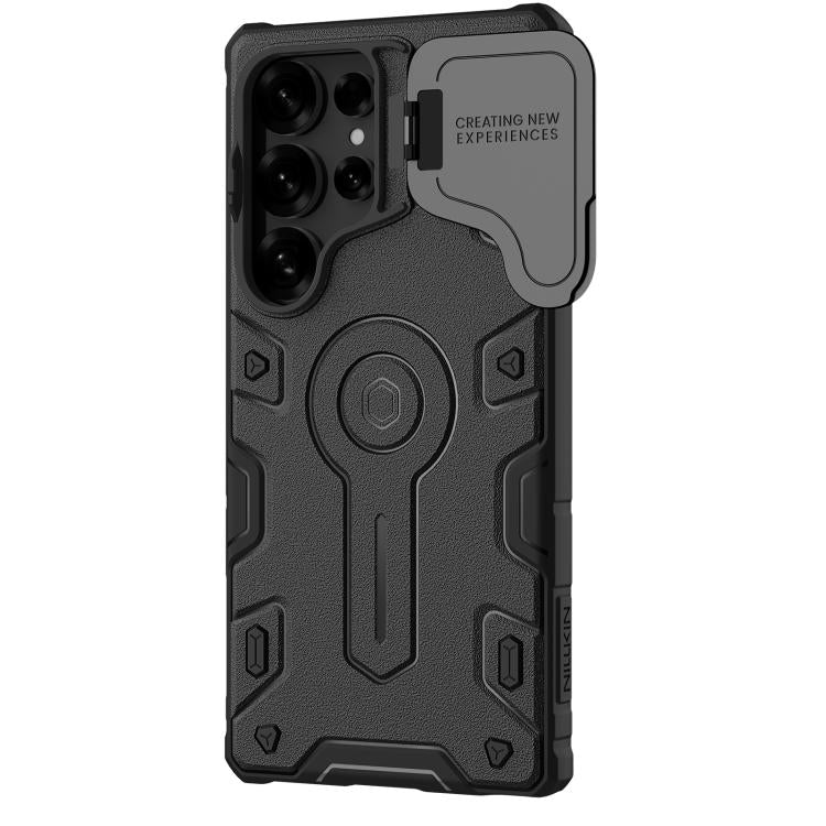 For Samsung Galaxy S25 Ultra 5G NILLKIN Black Rhino Prop MagSafe Magnetic PC Phone Case(Black)
