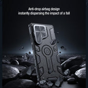 For Samsung Galaxy S25 Ultra 5G NILLKIN Black Rhino Prop MagSafe Magnetic PC Phone Case(Blue)