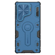 For Samsung Galaxy S25 Ultra 5G NILLKIN Black Rhino Prop MagSafe Magnetic PC Phone Case(Blue)