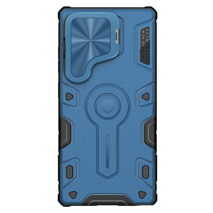 For Samsung Galaxy S25 Ultra 5G NILLKIN Black Rhino Prop MagSafe Magnetic PC Phone Case(Blue)