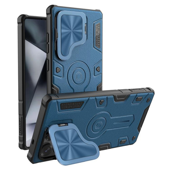 For Samsung Galaxy S25 Ultra 5G NILLKIN Black Rhino Prop MagSafe Magnetic PC Phone Case(Blue)