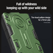 For Samsung Galaxy S25 Ultra 5G NILLKIN Black Rhino Prop PC Phone Case(Green)