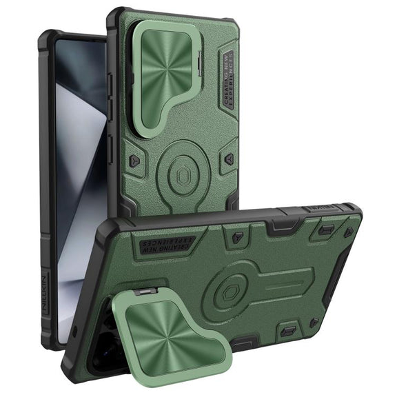 For Samsung Galaxy S25 Ultra 5G NILLKIN Black Rhino Prop PC Phone Case(Green)