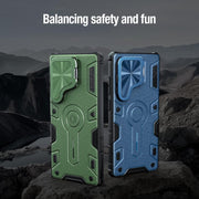 For Samsung Galaxy S25 Ultra 5G NILLKIN Black Rhino Prop PC Phone Case(Green)