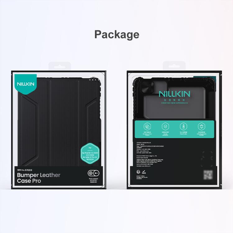 For iPad Air 11 2024 / 2025 NILLKIN Bumper Pro Folding Style Tablet Leather Case(Black) - iPad Air 11 2025 / 2024 Cases by NILLKIN | Online Shopping South Africa | PMC Jewellery | Buy Now Pay Later Mobicred