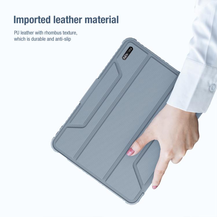 For iPad Air 11 2024 / 2025 NILLKIN Bumper Pro Folding Style Tablet Leather Case(Black)
