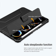 For iPad Air 11 2024 / 2025 NILLKIN Bumper Pro Folding Style Tablet Leather Case(Black)