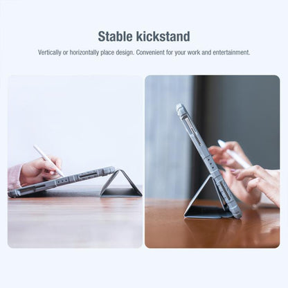 For iPad Air 11 2024 / 2025 NILLKIN Bumper Pro Folding Style Tablet Leather Case(Grey) - free shipping - PMC Jewellery - Order now!
