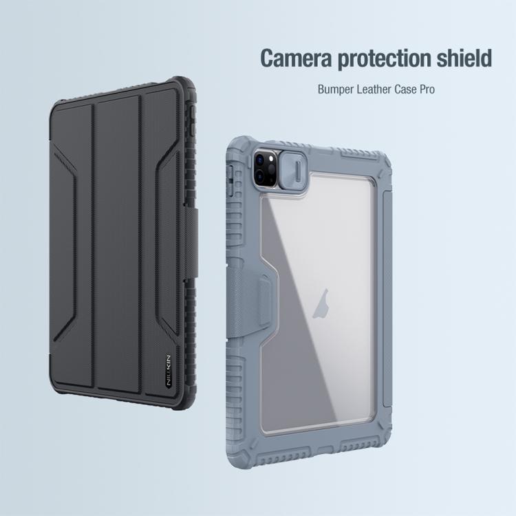 For iPad Air 11 2024 / 2025 NILLKIN Bumper Pro Folding Style Tablet Leather Case(Grey) - free shipping - PMC Jewellery - Order now!