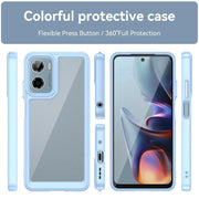 For Motorola Moto G05 Colorful Series Acrylic Hybrid TPU Phone Case(Blue)
