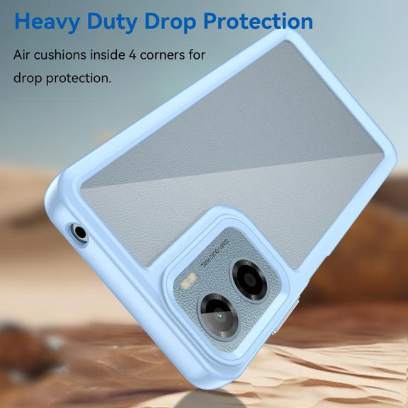 For Motorola Moto G05 Colorful Series Acrylic Hybrid TPU Phone Case(Blue)