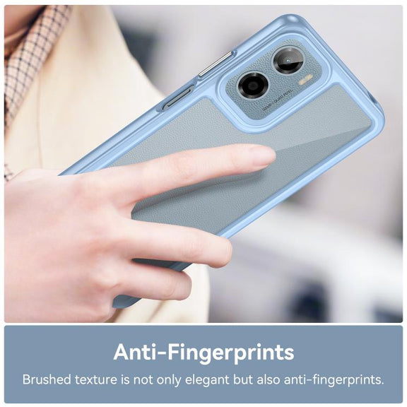 For Motorola Moto G05 Colorful Series Acrylic Hybrid TPU Phone Case(Blue)