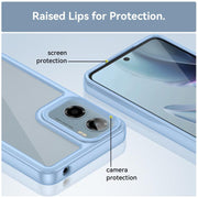 For Motorola Moto G05 Colorful Series Acrylic Hybrid TPU Phone Case(Blue)