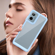 For Motorola Moto G05 Colorful Series Acrylic Hybrid TPU Phone Case(Blue)