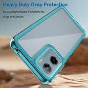 For Motorola Moto G05 Colorful Series Acrylic Hybrid TPU Phone Case(Transparent Blue)