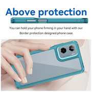 For Motorola Moto G05 Colorful Series Acrylic Hybrid TPU Phone Case(Transparent Blue)