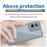 For Motorola Moto G05 Colorful Series Acrylic Hybrid TPU Phone Case(Transparent)