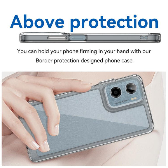 For Motorola Moto G05 Colorful Series Acrylic Hybrid TPU Phone Case(Transparent)
