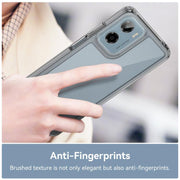 For Motorola Moto G05 Colorful Series Acrylic Hybrid TPU Phone Case(Transparent)