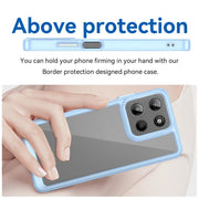 For Motorola Moto G15 Colorful Series Acrylic Hybrid TPU Phone Case(Blue)