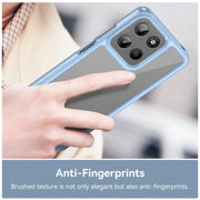 For Motorola Moto G15 Colorful Series Acrylic Hybrid TPU Phone Case(Blue)