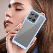 For Motorola Moto G15 Colorful Series Acrylic Hybrid TPU Phone Case(Blue)