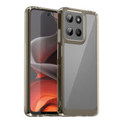 For Motorola Moto G15 Colorful Series Acrylic Hybrid TPU Phone Case(Transparent Grey)