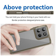 For Motorola Moto G15 Colorful Series Acrylic Hybrid TPU Phone Case(Transparent Grey)