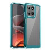 For Motorola Moto G15 Colorful Series Acrylic Hybrid TPU Phone Case(Transparent Blue)