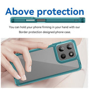 For Motorola Moto G15 Colorful Series Acrylic Hybrid TPU Phone Case(Transparent Blue)