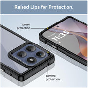 For Motorola Edge 5G 2025 Colorful Series Acrylic Hybrid TPU Phone Case(Black)