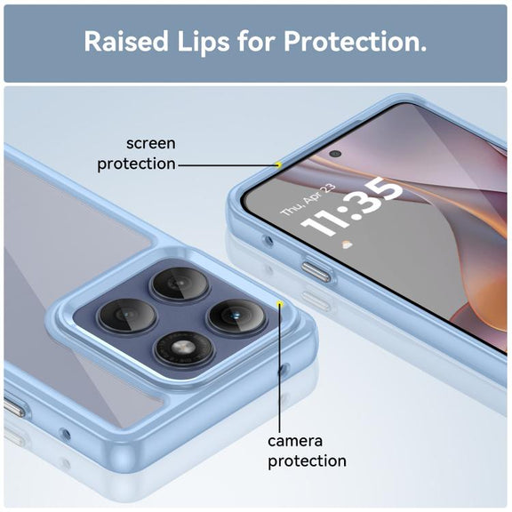 For Motorola Edge 5G 2025 Colorful Series Acrylic Hybrid TPU Phone Case(Blue)