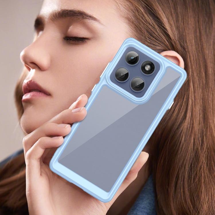 For Motorola Edge 5G 2025 Colorful Series Acrylic Hybrid TPU Phone Case(Blue)