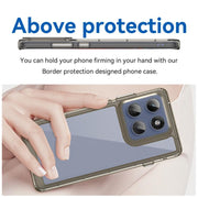 For Motorola Edge 5G 2025 Colorful Series Acrylic Hybrid TPU Phone Case(Transparent Grey)