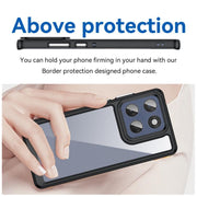 For Motorola Edge 60 Fusion Colorful Series Acrylic Hybrid TPU Phone Case(Black)