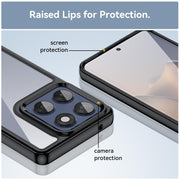 For Motorola Edge 60 Fusion Colorful Series Acrylic Hybrid TPU Phone Case(Black)