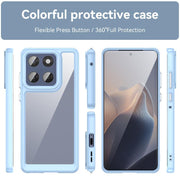 For Motorola Edge 60 Fusion Colorful Series Acrylic Hybrid TPU Phone Case(Blue)