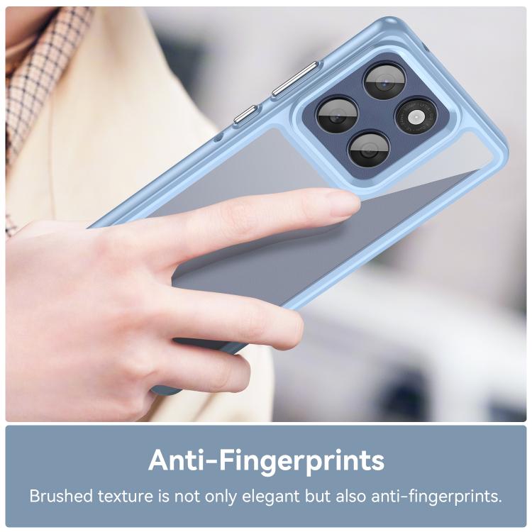 For Motorola Edge 60 Fusion Colorful Series Acrylic Hybrid TPU Phone Case(Blue)