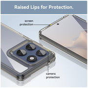 For Motorola Edge 60 Fusion Colorful Series Acrylic Hybrid TPU Phone Case(Transparent Grey)