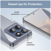 For Motorola Edge 60 Fusion Colorful Series Acrylic Hybrid TPU Phone Case(Transparent)
