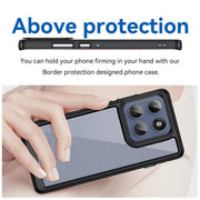 For Motorola Edge 60 Pro Colorful Series Acrylic Hybrid TPU Phone Case(Black)