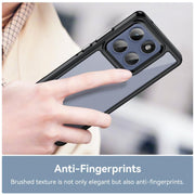 For Motorola Edge 60 Pro Colorful Series Acrylic Hybrid TPU Phone Case(Black)