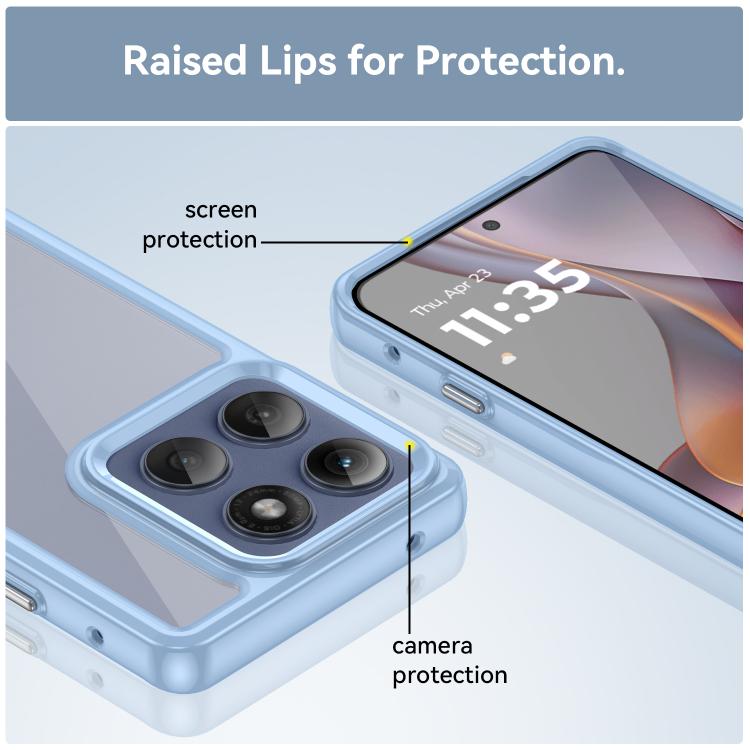 For Motorola Edge 60 Pro Colorful Series Acrylic Hybrid TPU Phone Case(Blue) - free shipping - PMC TechLife - Order now!